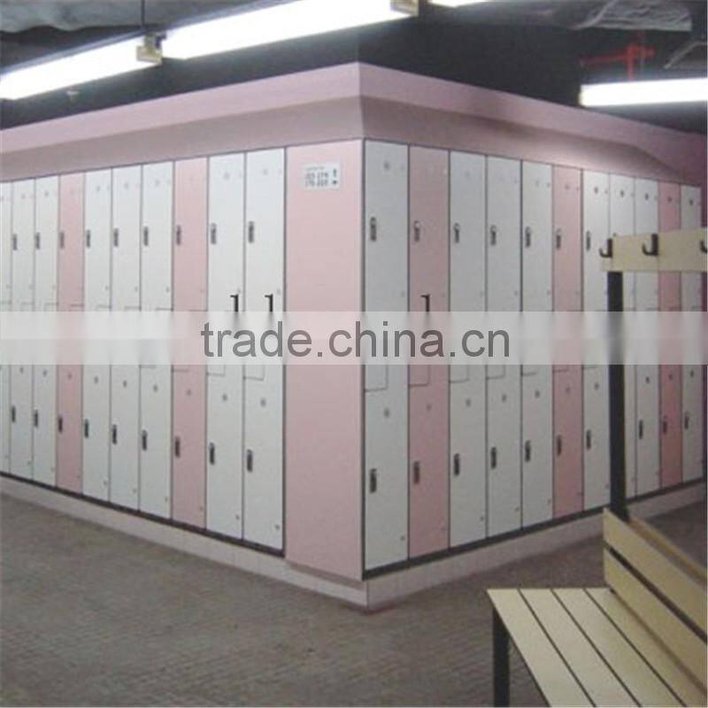 pink mordern style laminate lockers for public