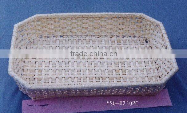 natural rectangular stair foot basket for sale