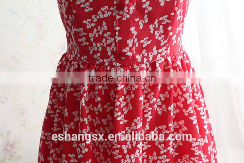 Ladies cotton printed sexy tight mini skirt