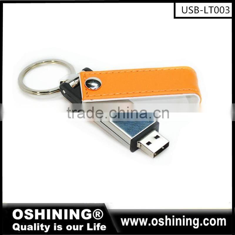 2016 new arrival leather usb promotional gift
