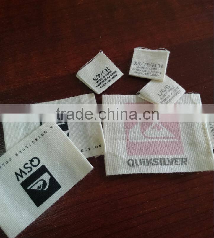 Allta Group custom cotton woven printed label for clothing
