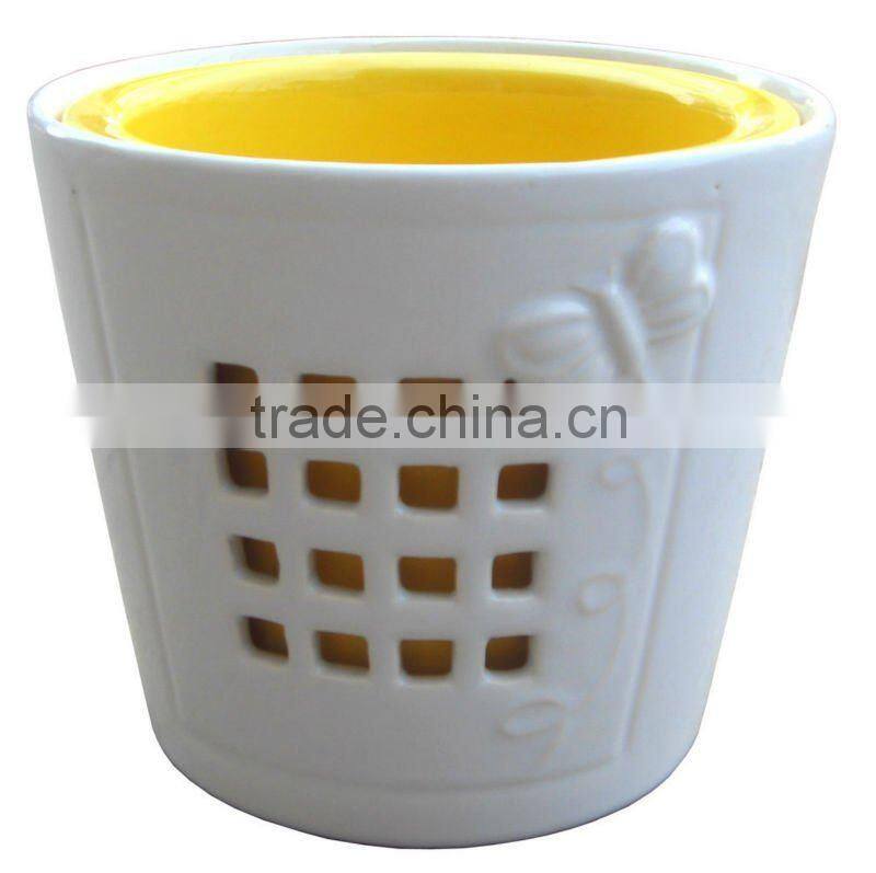 indoor ceramic vase set pot with butterfly beauty design