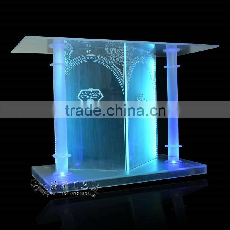 colorful acrylic bar table with LED lights, bar table for bar, Club Bar Designs