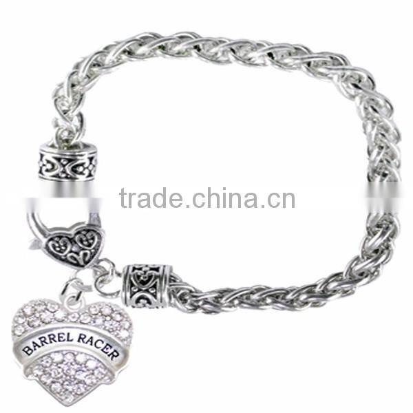 Beautiful Austrian Cut Crystal Heart Delicately Hanging From An Beautiful Bracelet. Nickel, Lead, & Cadmium Free!