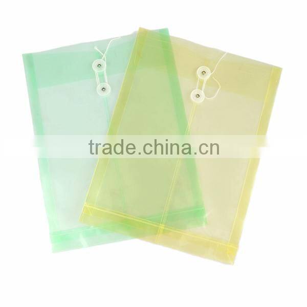 Factory direct price custom new design two color drawing clear plastic document holder a4 fc file bag