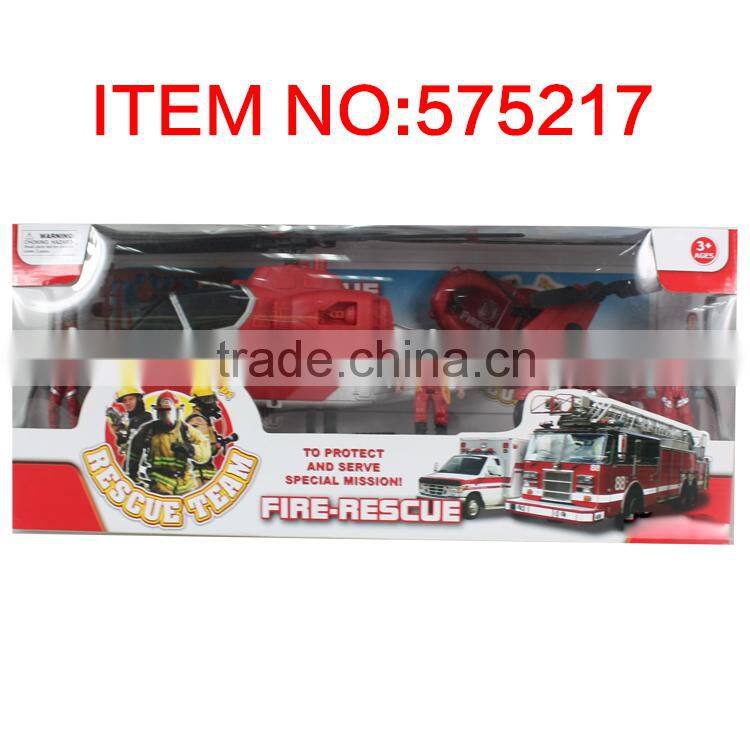 Wholesale plastic funny fireman toy set for kids