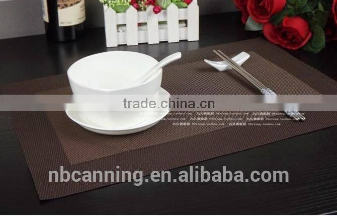 pvc plastic table placemats/pvc woven mesh placemats/woven pvc placemats for restaurants