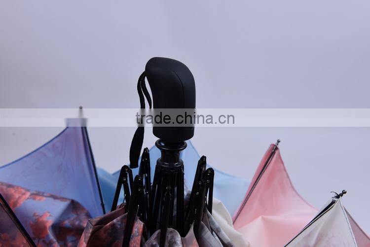 Auto open and colse windproof umbrella with digital printing umbrella