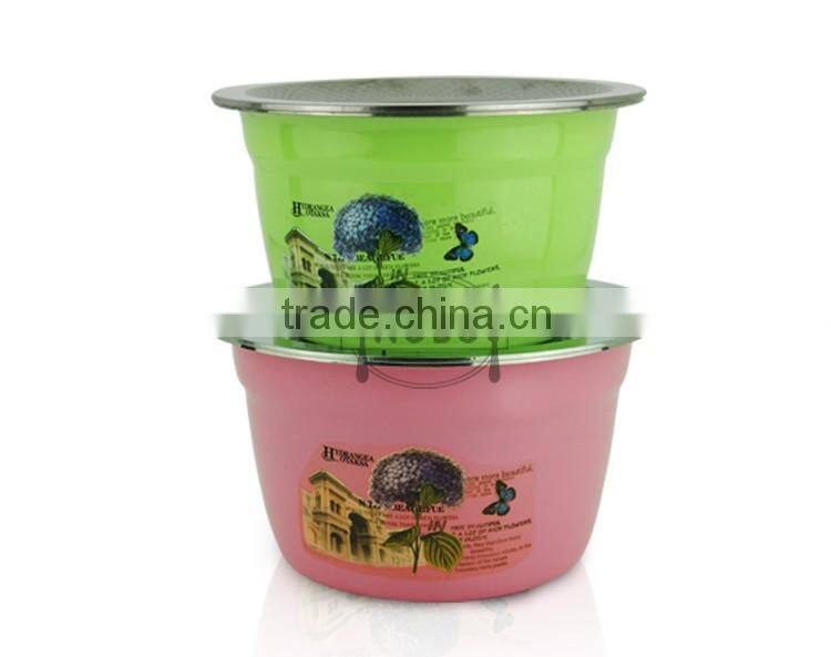 stainless steel oil bowl wi th steel lid