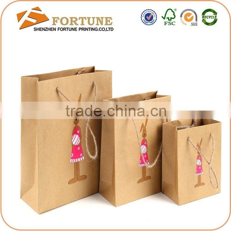 Recyclable Design Custom Shopping Packing Bag Made of Kraft Paper