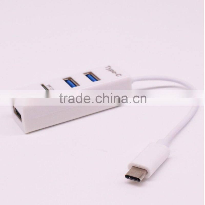 USB 3.1 Type-C Hub with 3 Ports USB 2.0 and Card Reader for the latest USB C laptop