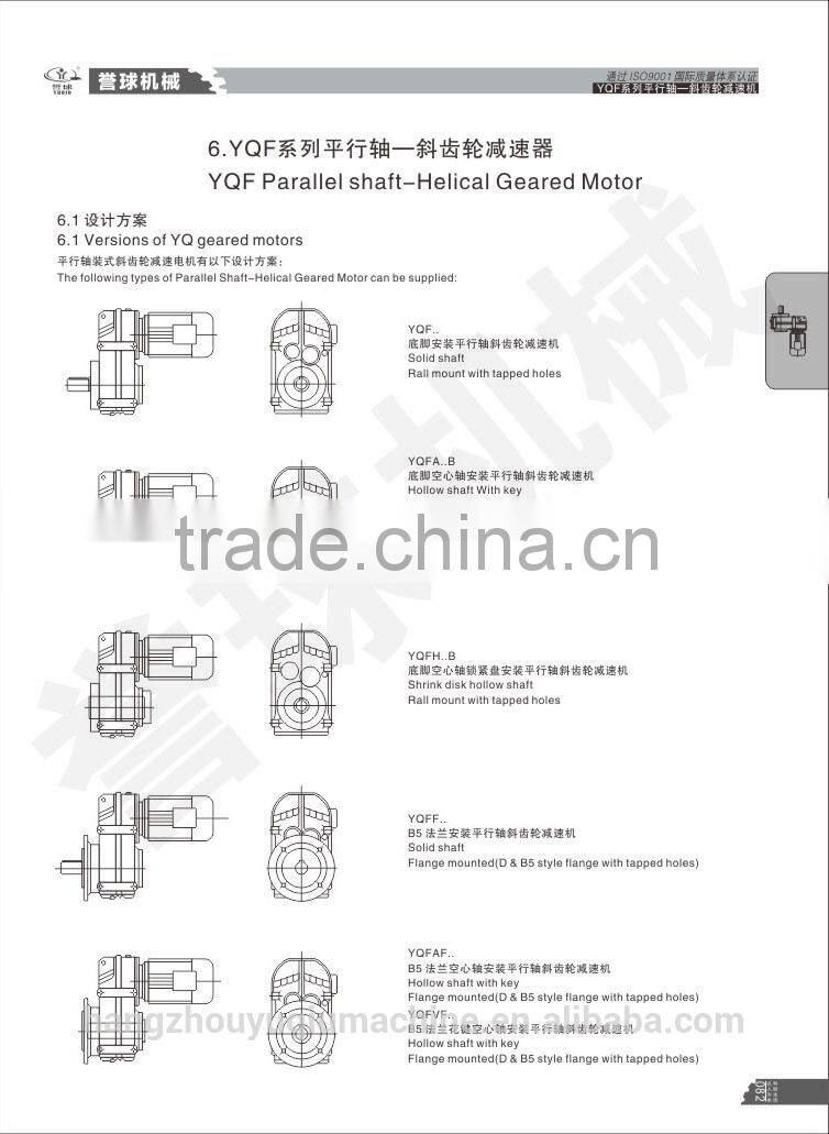 Parallel Shaft Mounted gear motor