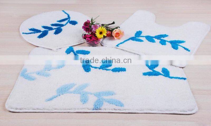 Eco-friendly durable machine wash washroom skidding proof floor carpet