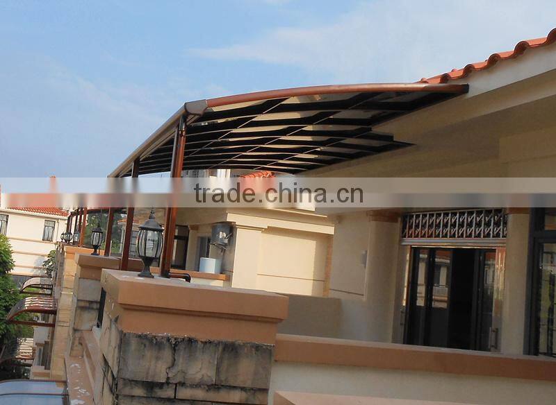 Aluminium Awning Shade for Outdoor Tempered Glass Greenhouse & Sun Room Roof
