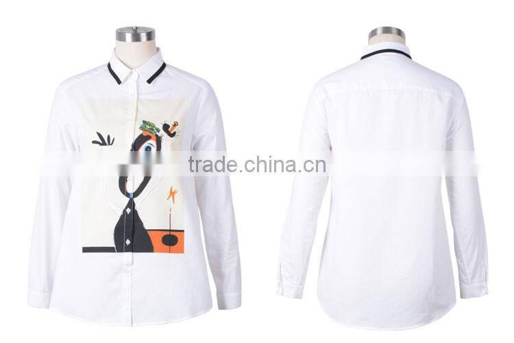 2016 new Fashion design Professional manufacture Adult long sleeve blouse