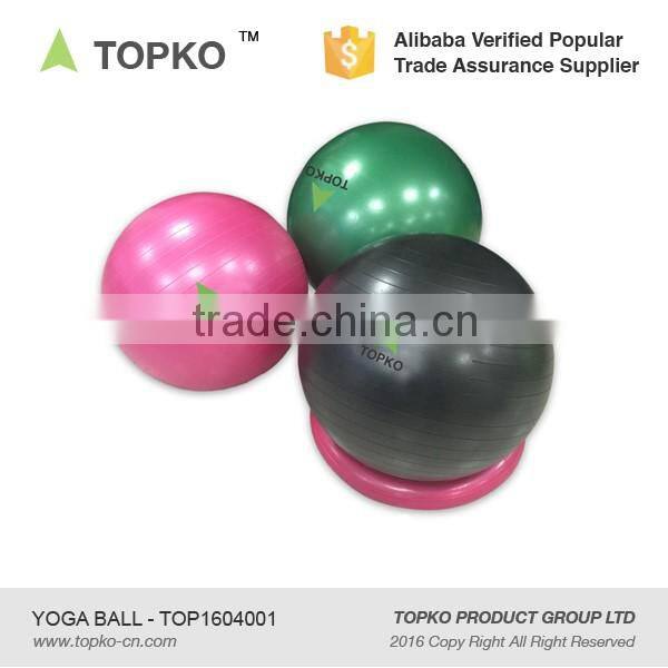 TOPKO Anti Burst Exercise Balance Exercise Ball with Base 50 cm with hand pump Yoga Gym Ball