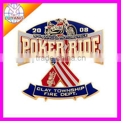 gold plated cloisonne high quality lapel brooch LYLP-013 for promotion gift