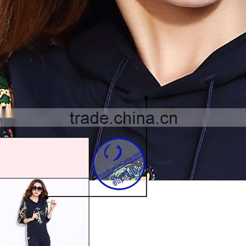 2015 custom wholesale women pullover sweatshirts hoodie