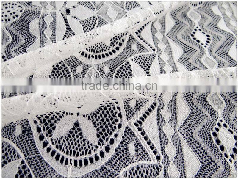 new elastic bright product manufactur hot selling spandex nylon lace fabric wholesale K-169