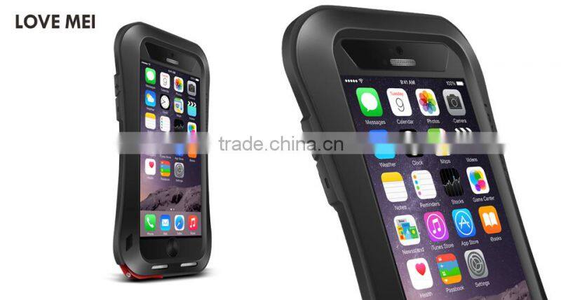 Love Mei Aluminum Metal Gorilla Waterproof Case Cover For Iphone 6 Plus