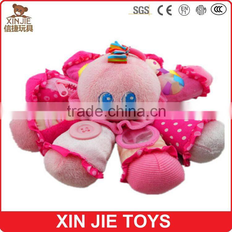 custom made musical soft baby toy OEM stuffed baby toys plush material electronic baby toys