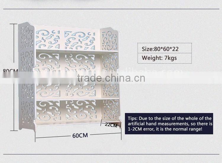 white cheap modern wooden storage shelf