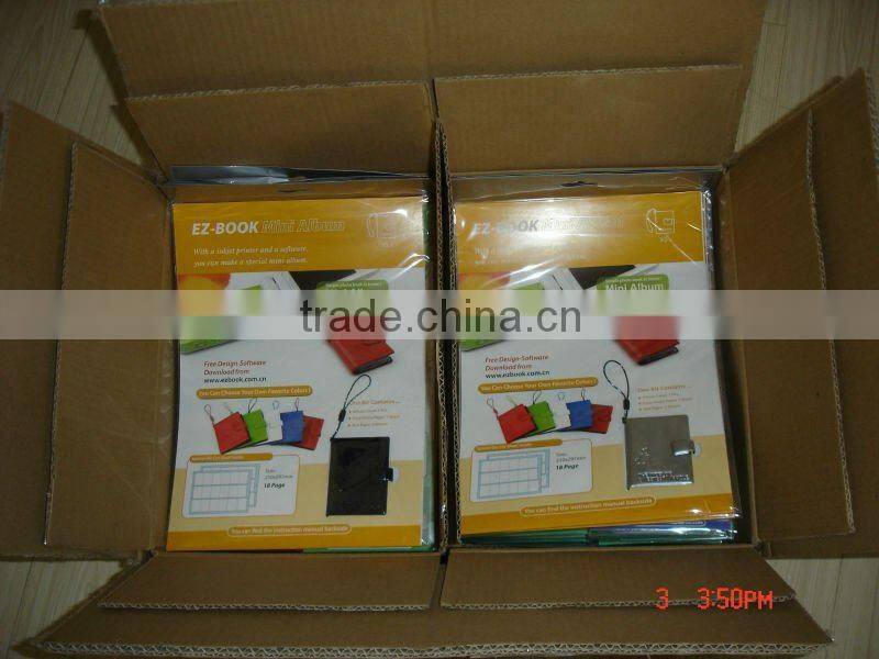 DIY Red large square Ezbook inkjet printable Mini Photo Album