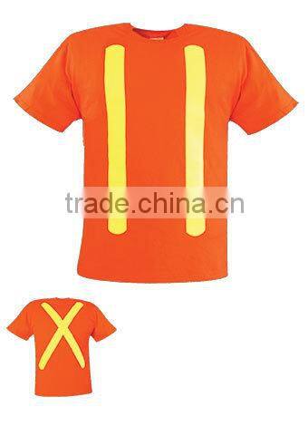 custom high visibility safety work wear reflective work shirts with short sleeve