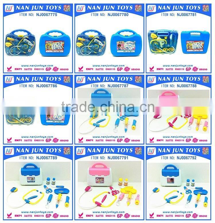High quality plastic doctor play set toy with handle box