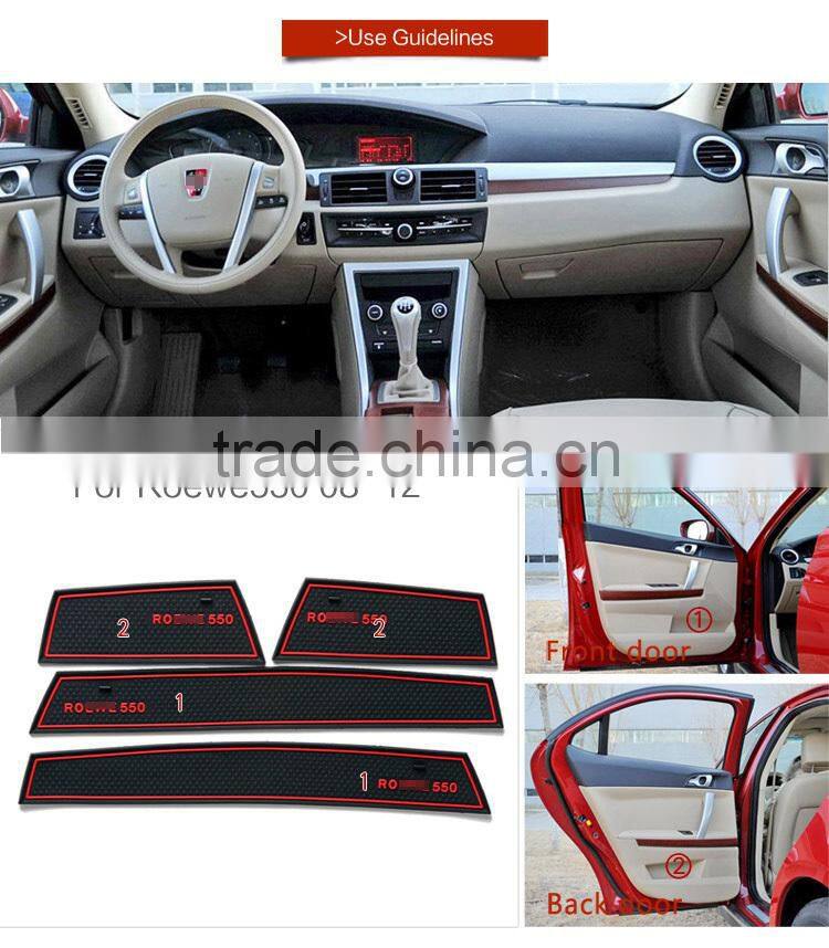 China largest manufacturer car gate slot pads for Roewe 550 2008-2012 4pcs/set