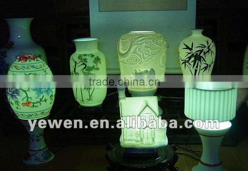 ceramic lamp, house lamp, glittering and translucent