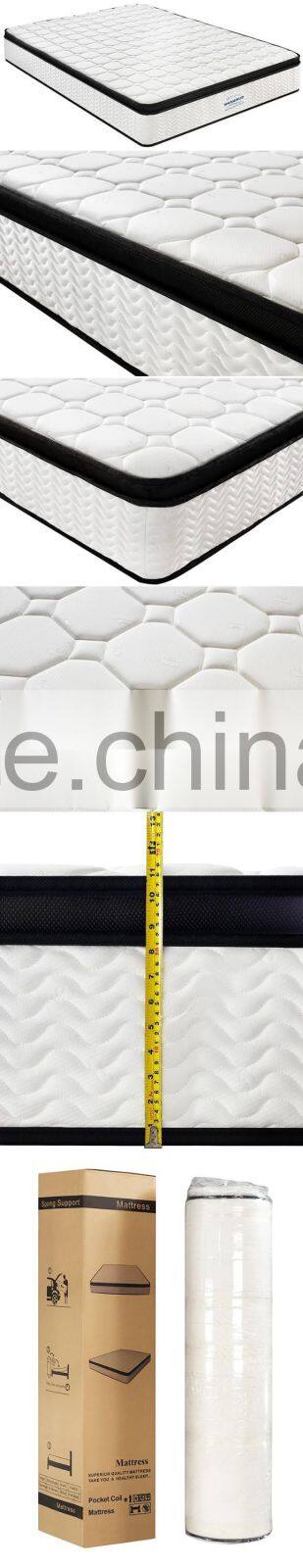 good Euro top roll up pocket spring mattress