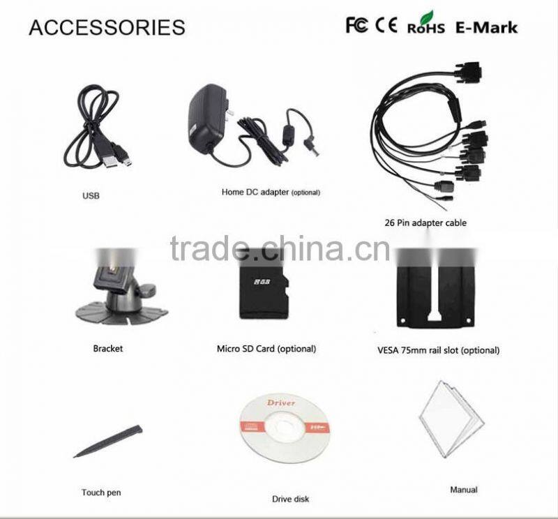 High Brightness 7 inch IP64 industrial touchel panel pc