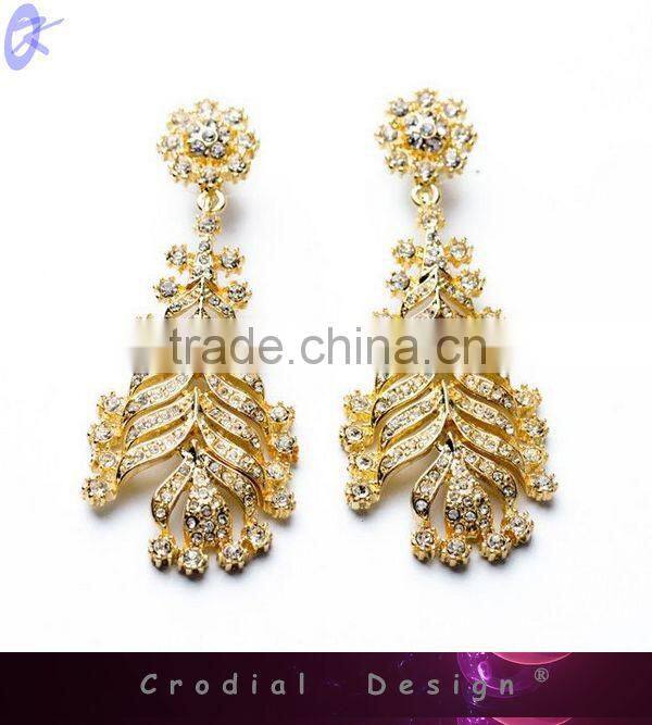 2014 Wholesale Cheap Gold Jewelry High Quality Earrings Designs For Dridal