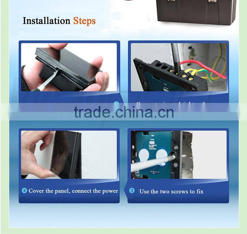 Hot Sales Wallpad Luxury White LED Indicator Waterproof Crystal Glass 110~250V German EU Standard Wall Socket Switch