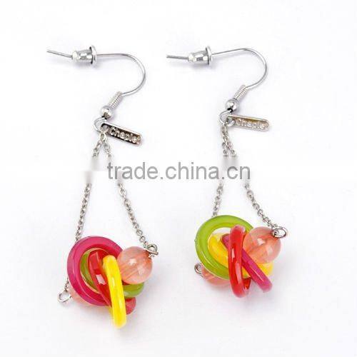 2015 Fashion costume jewelry natural amethyst druzy earrings