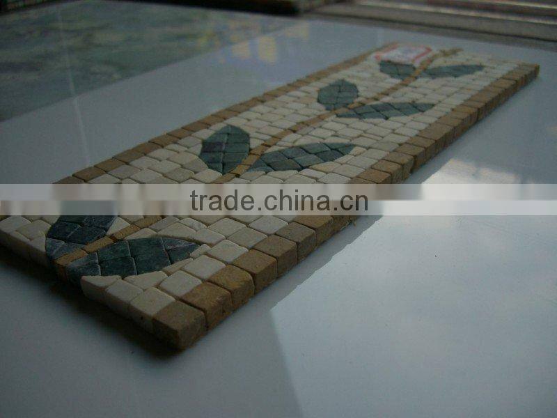 YFL107AC Lava Mosaic Border line Art Marble Mosaic