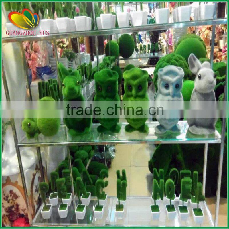 2015 Chinese cheap mini artificial grass animals for home decoration