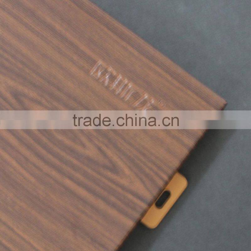 Deep Wood Grain Aluminum Decorative Ceiling Panel Aluminum Solid Wall Panel