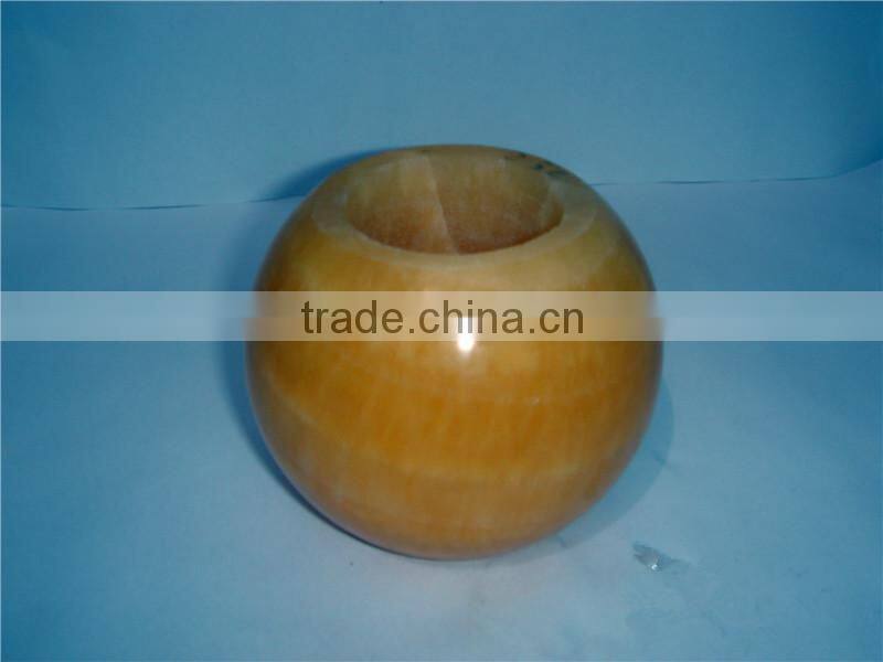 Different sizes stone shisha parts made of yellow jade