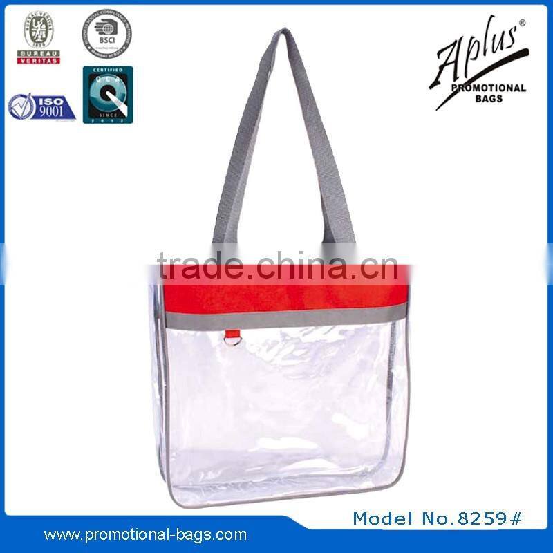 2015 portable PVC lightweight tote bag bags with plastic buckle
