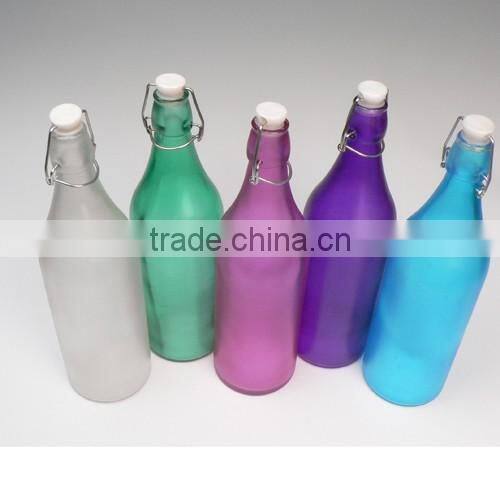 Fruit juice glass bottle food grade green glass bottle