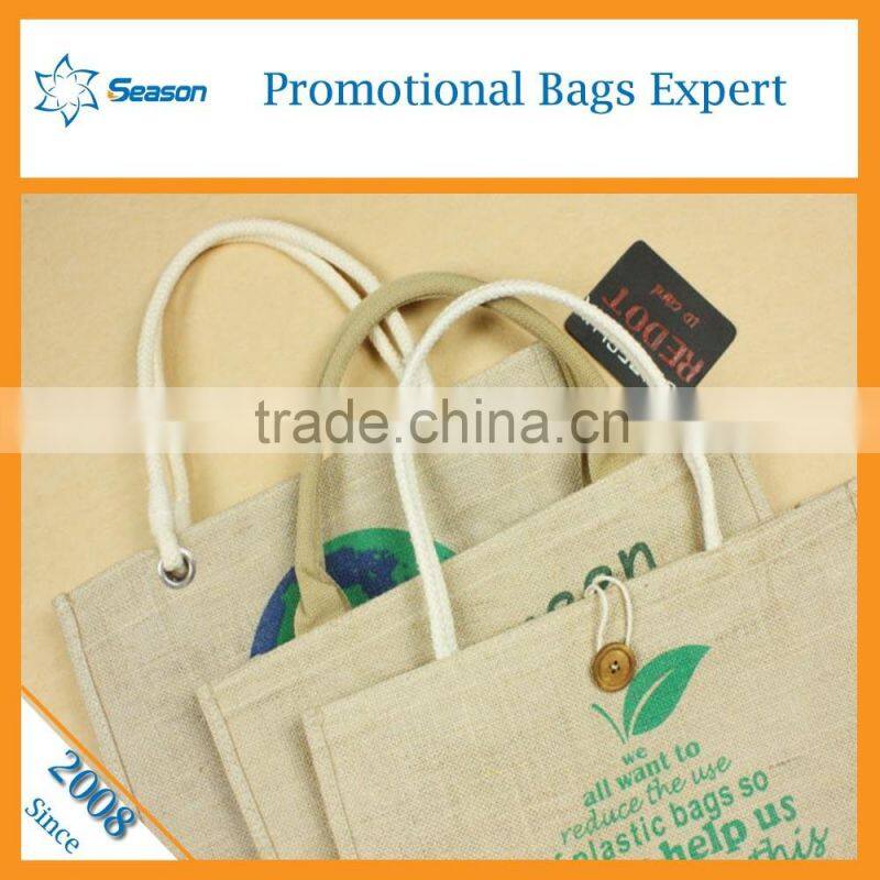 Daily Outdoor Tote bag Custom printed Jute bag