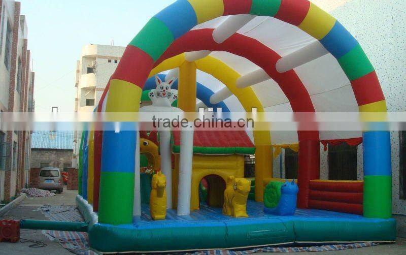 2016 hot interactive inflatable obstacle course jumpers/ giant inflatable playground