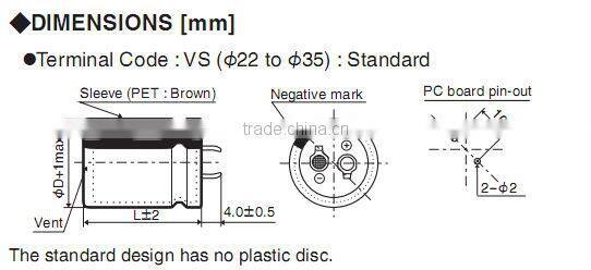 New and original 200V 1000uf ELXQ201VSN102MQ50S 2200uf 400v capacitor