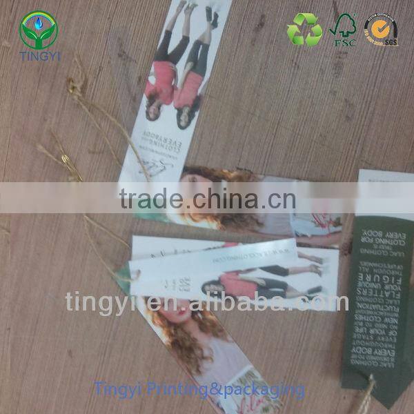 custom fasion cloth paper hang tag