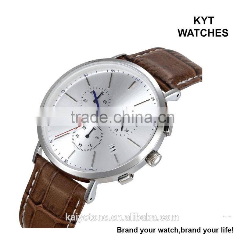 KYT 2016 New fashion custom brand 316 stainless steel Minimalist men watch