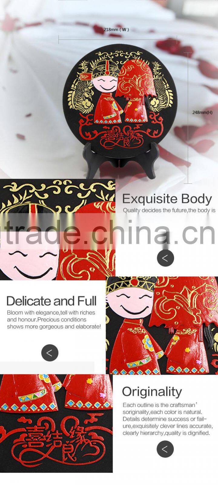 wholesale China traditional activated carbon wedding doll gifts for home decoration