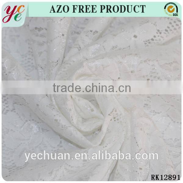 World cup 2014 fabric flower design stretch mesh lace fabric