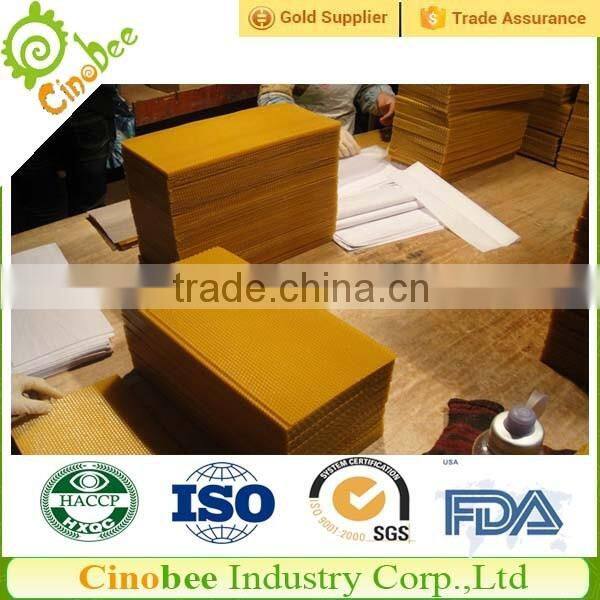 Pure beeswax foundation for apiculture use